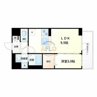 ファーストフィオーレ三国Ⅱ【3階】の間取り