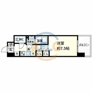 コンフォリア・リヴ新大阪Q【14階】の間取り