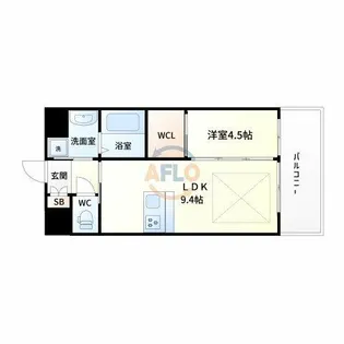 第22関根マンション【9階】の間取り