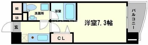 WillDo市岡【6階】の間取り