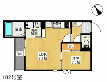 GRANDTIC HUS【1階】の間取り