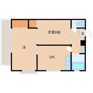 琴浦マンション【2階】の間取り