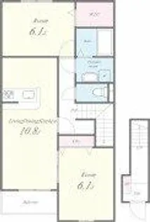 ティラミス河原【2階】の間取り