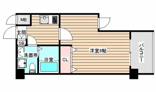 S-FORT西九条【6階】の間取り