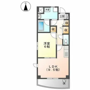 ラフィネ清華【301号室】の間取り