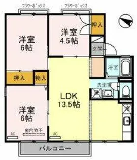 ハイツミヅホA【2階】の間取り