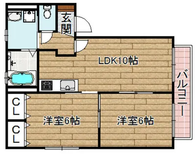プレステージ日向【2階】の間取り
