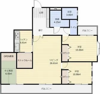 グランドメゾン東山元町【2階】の間取り