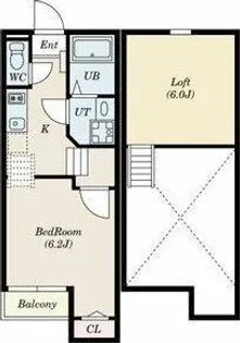 1Kの間取り画像