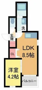 F asecia Phix【202号室】の間取り