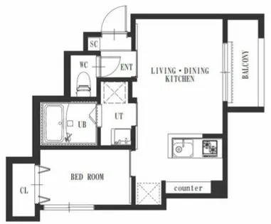 Cherim井尻南Ⅲ【101号室】の間取り