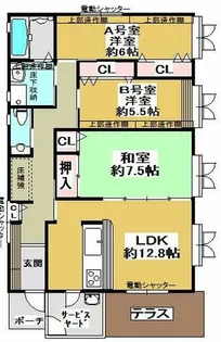 コーポ・タタニ【AorB号室】の間取り