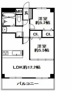 アムシュロス神戸北【2階】の間取り