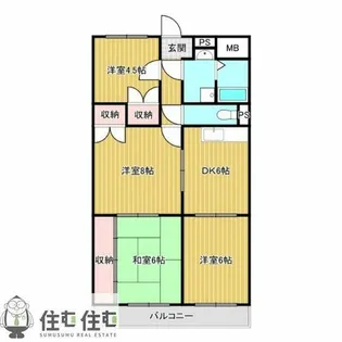 メゾン・ド・ローブ【502号室】の間取り