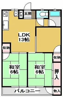 田屋前ハイツ【203号室】の間取り