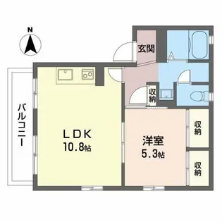 ソレイユ鹿の子台A棟【2階】の間取り