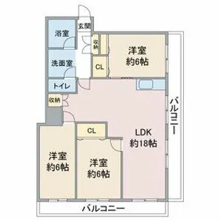 パールハイツ【3階】の間取り
