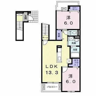 ヴォワ・ラクテ【2階】の間取り