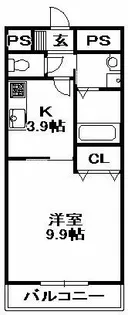 アンプルールクラージュKAZUBON【2階】の間取り