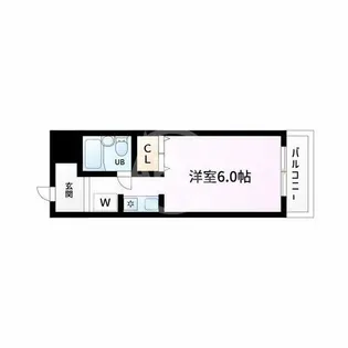 南堀江レヂデンス【6階】の間取り