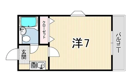 コーポ旗塚【1階】の間取り