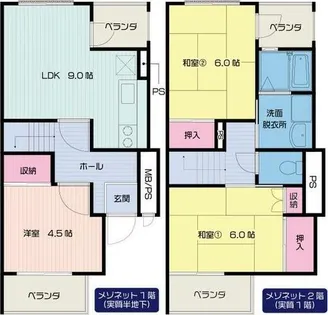 メゾン・リベルテ【1階】の間取り