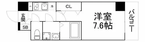 エグゼ大阪城【4階】の間取り
