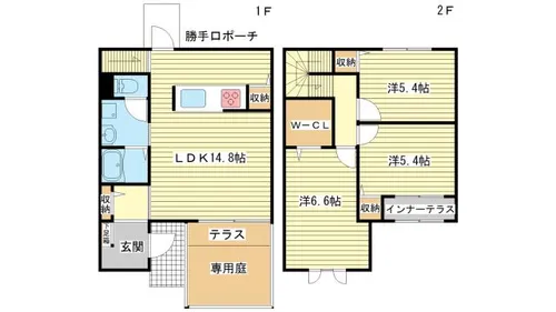 フルール・ド・スリジェ【B1号室】の間取り