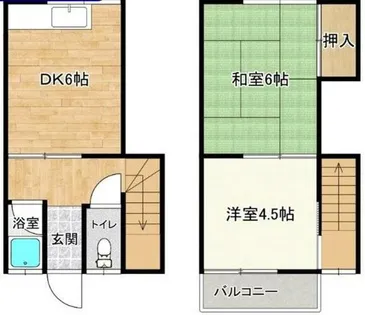 土山グリーンハイツ【-号室】の間取り