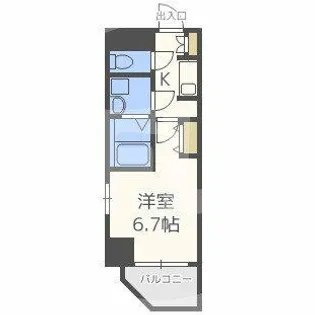Fortuney北堀江【12階】の間取り