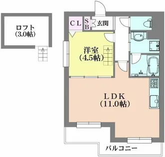 VILLA神戸北町【2階】の間取り