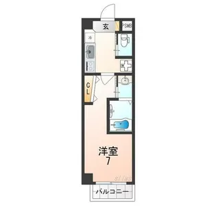 兵庫県尼崎市上ノ島町1丁目【アパート】の間取り