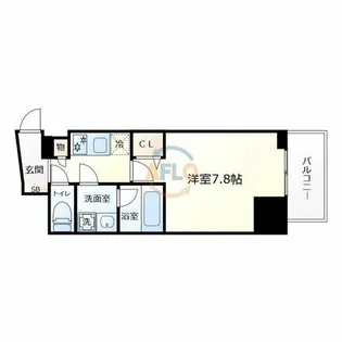 コンフォリア・リヴ天王寺寺田町ソルテラス【9階】の間取り