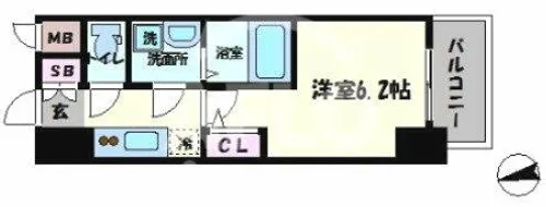 S-RESIDENCE南堀江【4階】の間取り