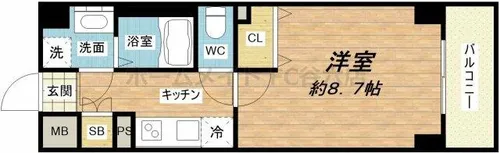 ドゥーエ玉造【13階】の間取り