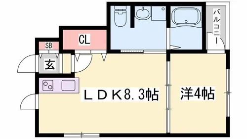 ブランテラス尾上町【1階】の間取り