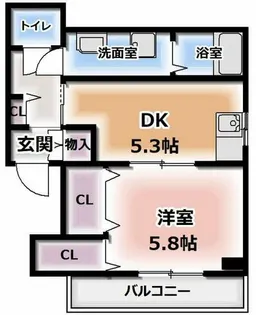 サンセールⅦ(セブン)【1階】の間取り