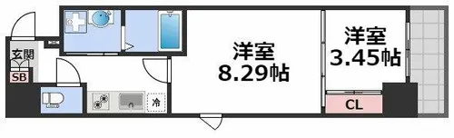 CAVANA本町【6階】の間取り