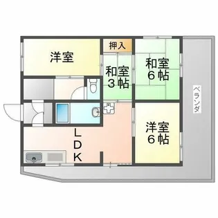 ぺディコート神戸舞子坂【1階】の間取り