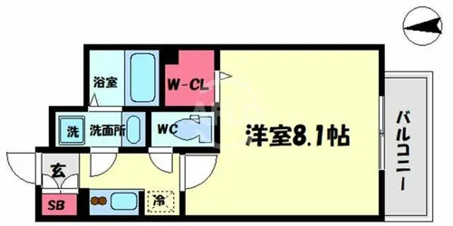 S-RESIDENCE西長堀【10階】の間取り