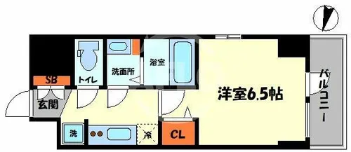 CITY LUX NAMBA SOUTH【8階】の間取り