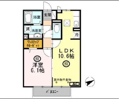 メゾンドコンフォート【1階】の間取り