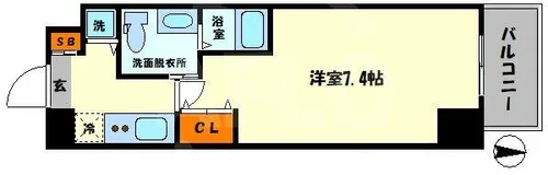 City Lux Namba【9階】の間取り