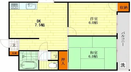 デイグラン大阪城EAST【3階】の間取り