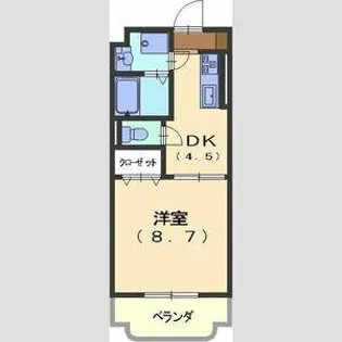 クラスト勝川【1階】の間取り