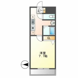 プリムローズマンション【203号室】の間取り