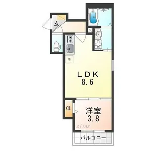 F asecia Phanes【1階】の間取り