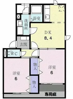 サンパティークⅠ【1階】の間取り