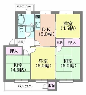 明舞8団地27号棟【4階】の間取り