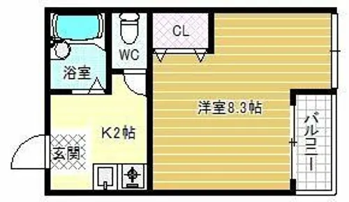 高敷マンション【3階】の間取り